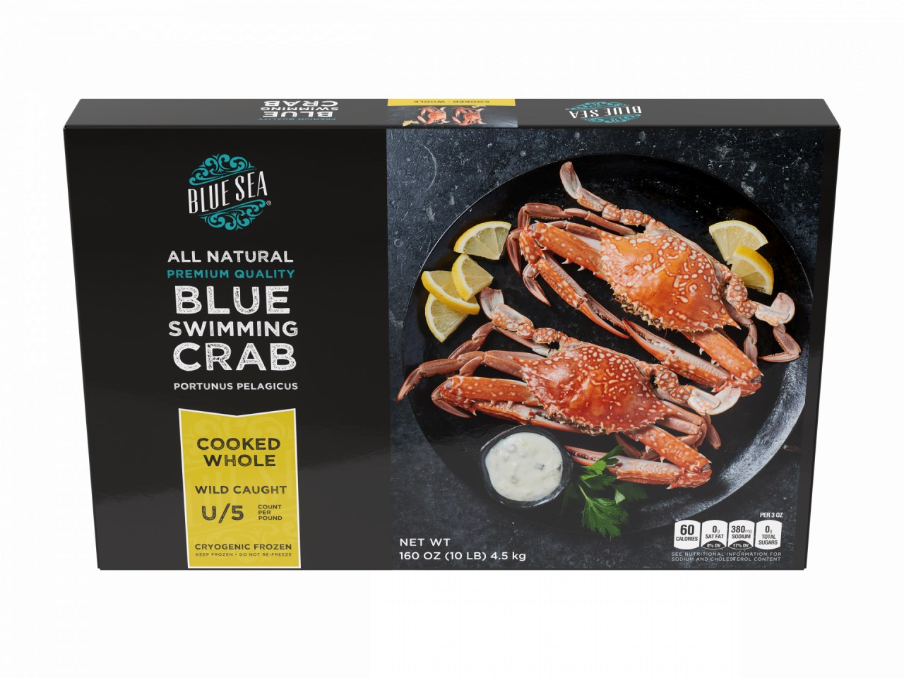 Blue Swimming Crab (Whole Cleaned) Cooked Blue Sea