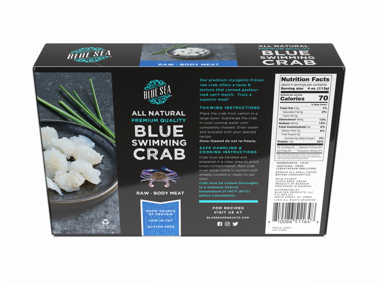 Blue Swimming Crab (Body Meat) - Blue Sea